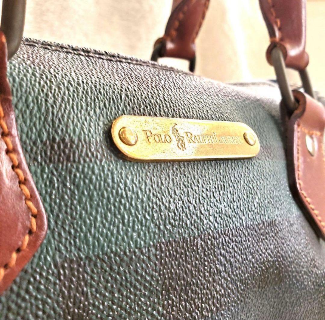 美品 RALPH LAUREN ポロラルフローレンミニボストンバックレザー