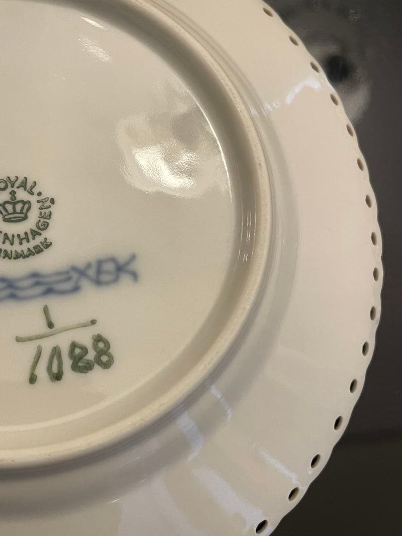 ロイヤルコペンハーゲン ブルーフルーテッド フルレース プレート 15cm