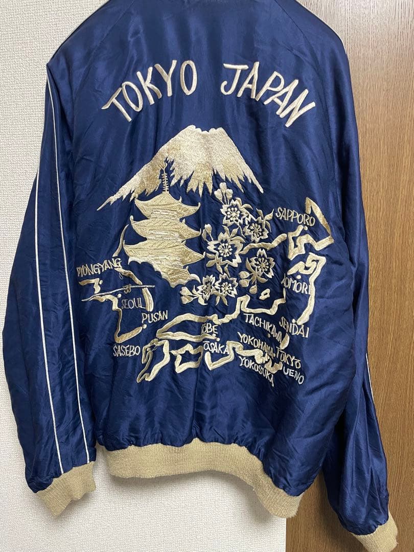テーラー東洋 ヒノヤ別注 スカジャン TAILOR　TOYO 赤虎龍鷹日本地図