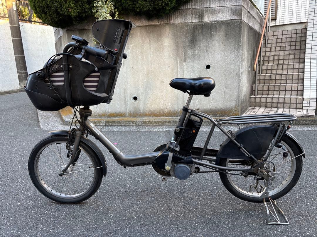 *引取希望*電動アシスト ギュットミニ 大容量 前チャイルドシート付 グレー