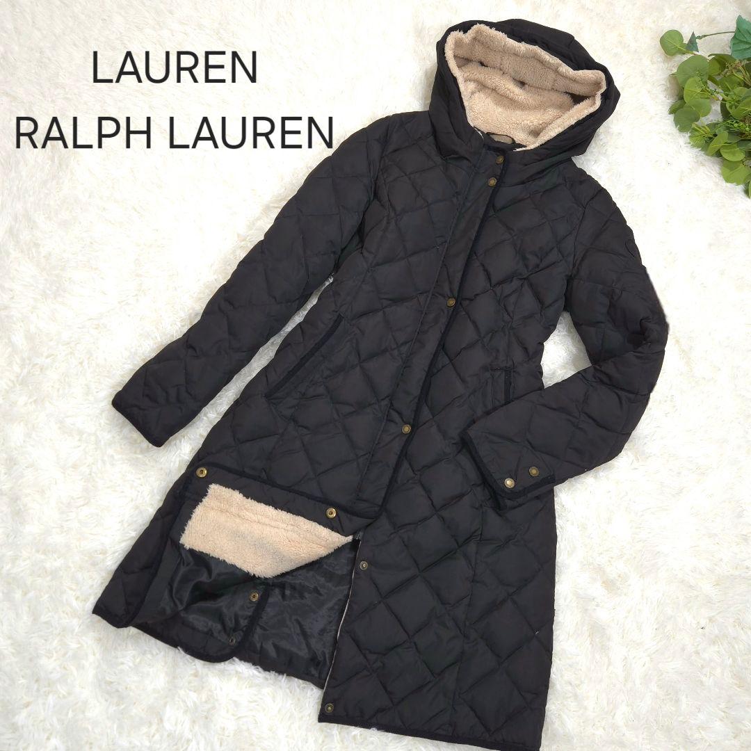 RALPHLAUREN ラルフローレン キルティング ロングコート 中綿 S 黒