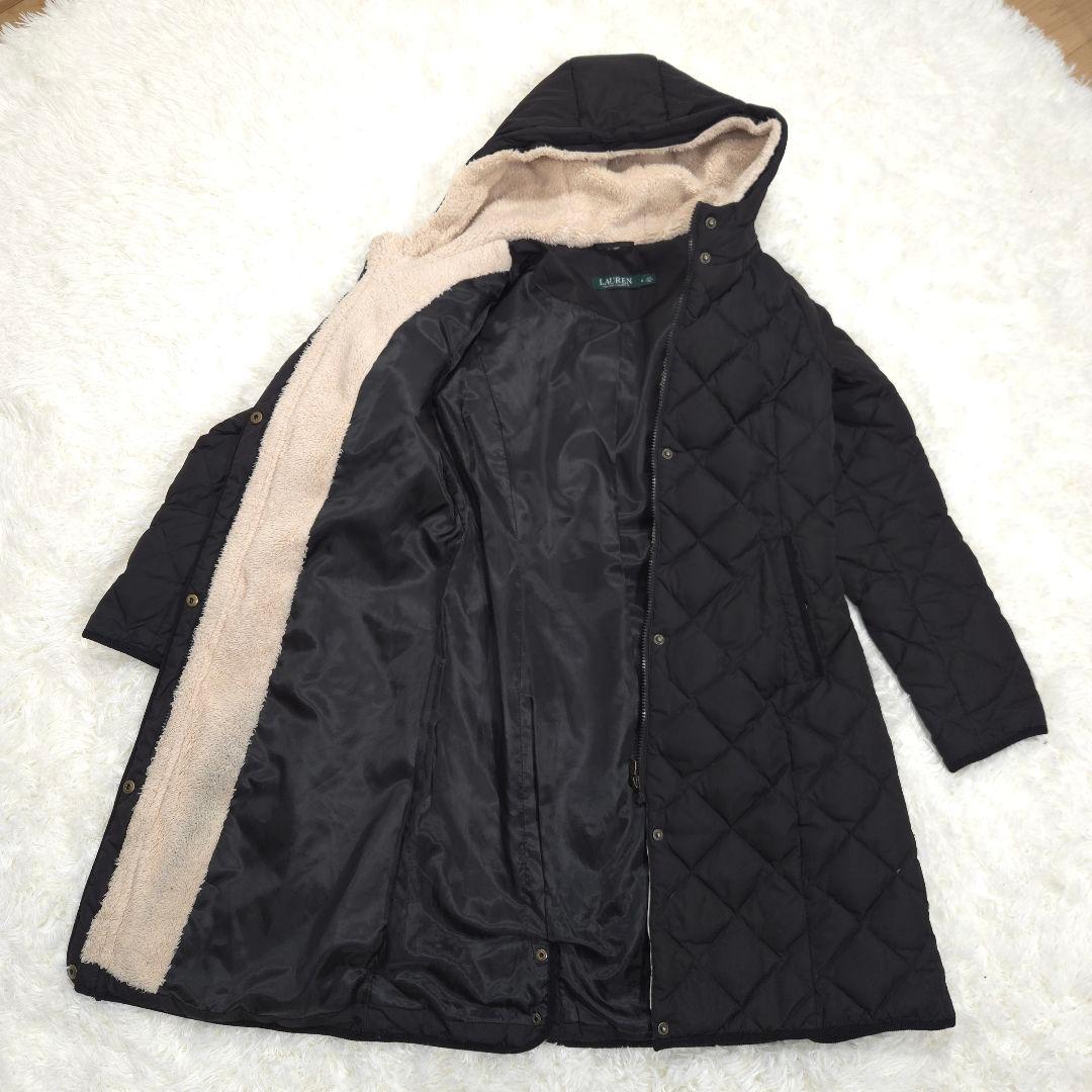 RALPHLAUREN ラルフローレン キルティング ロングコート 中綿 S 黒