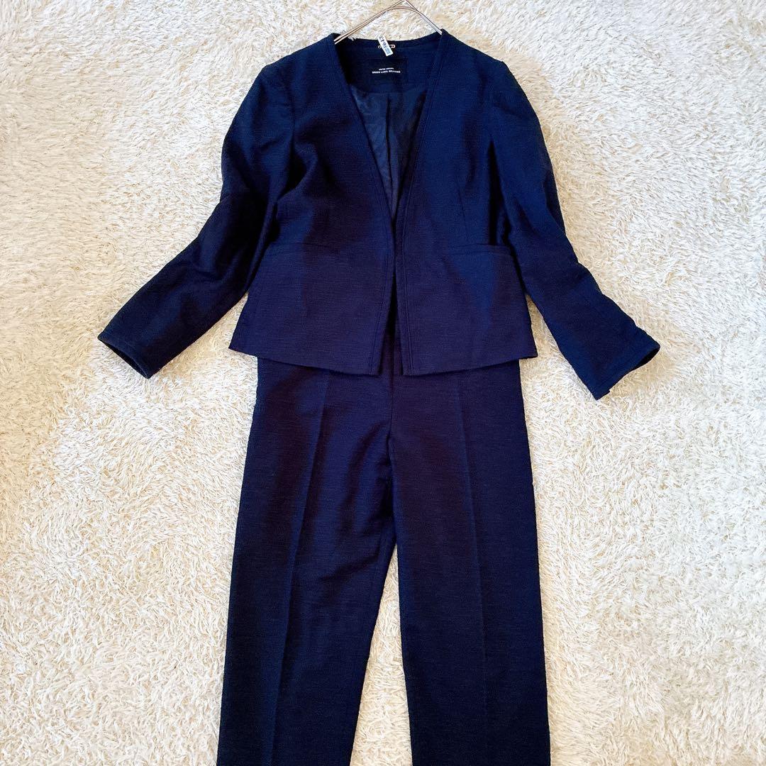 GREEN LABEL RELAXING パンツ スーツ ネイビー コットン　M