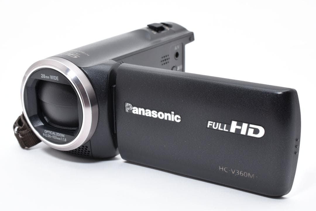 【美品】Panasonic ビデオカメラ HC-V360M ブラック　動作OK