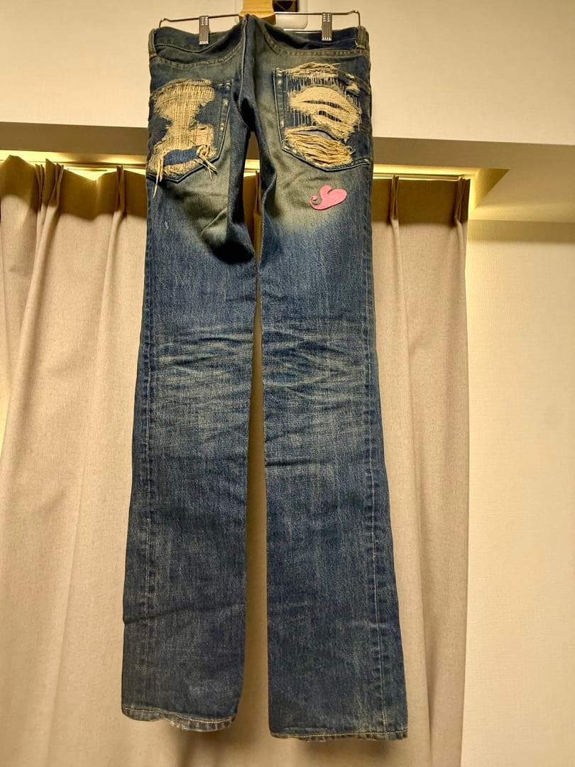 undercover ハートUSED加工デニム05awARTS&CRAFTS期