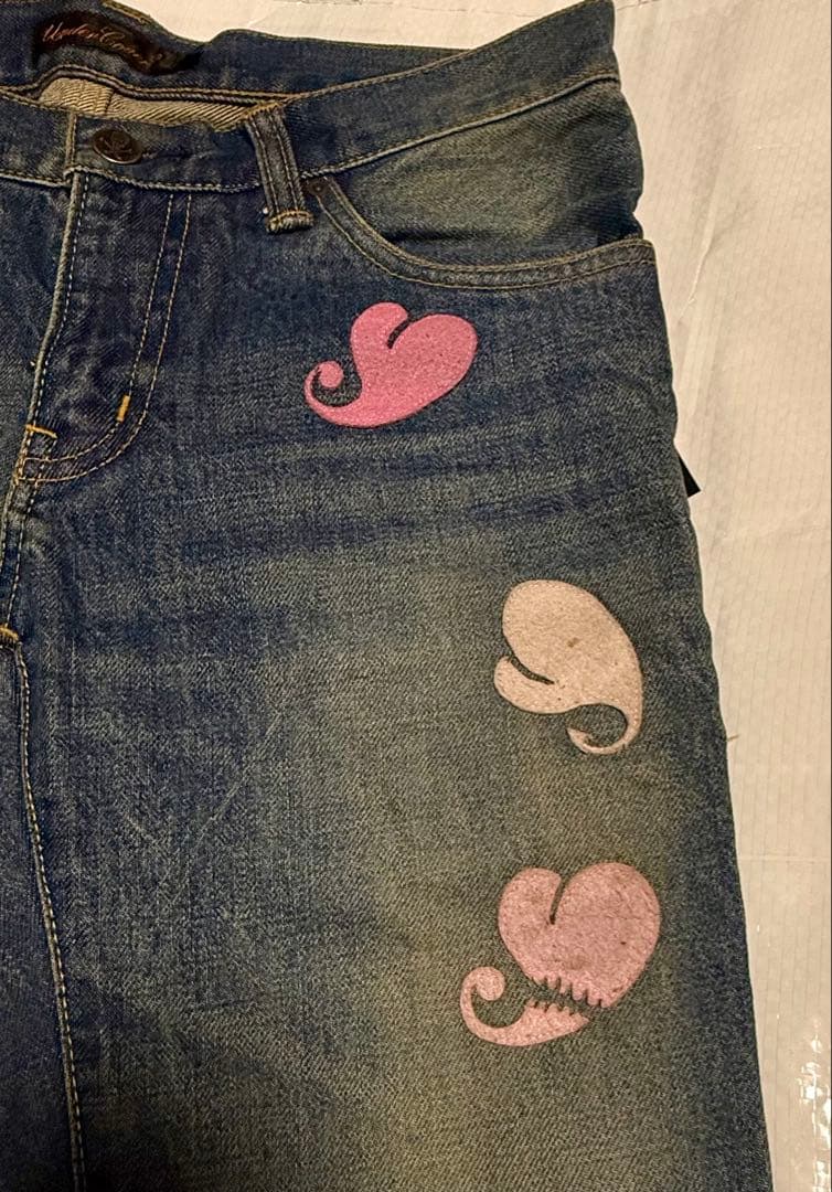 undercover ハートUSED加工デニム05awARTS&CRAFTS期