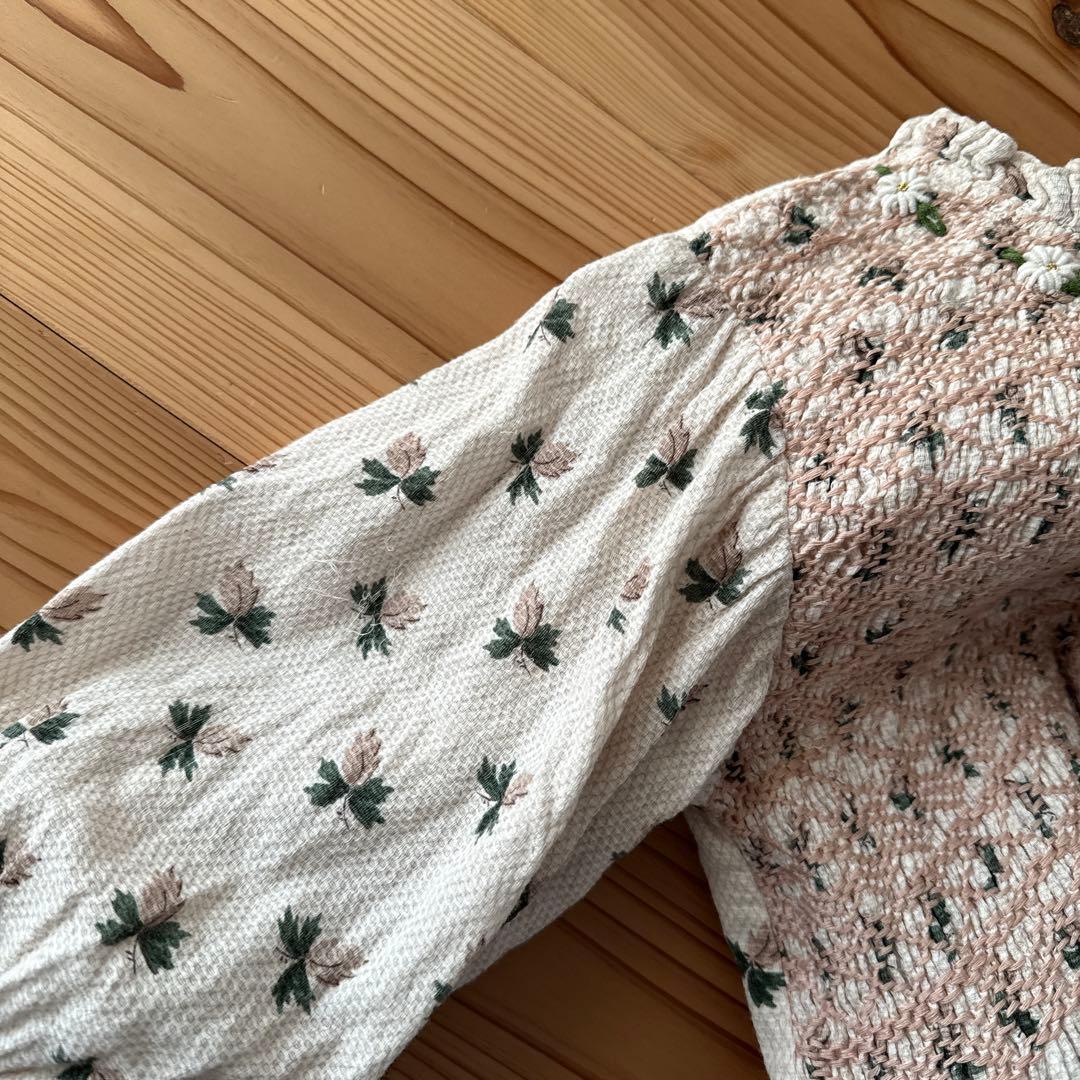 ワンピース bonjour diary HANDSMOCK BLOUSE 8y