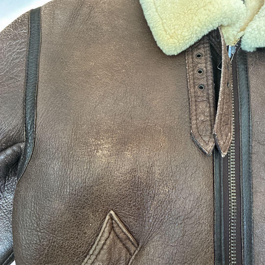 ぴ*ぱ様 【人気】B-3レザージャケット　ムートンジャケット本革