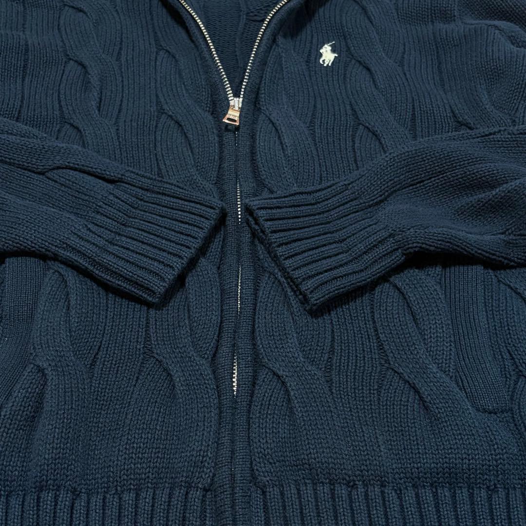 【美品】ポロ・ラルフローレン 太ケーブル ★大人気カラー★ プルオーバー
