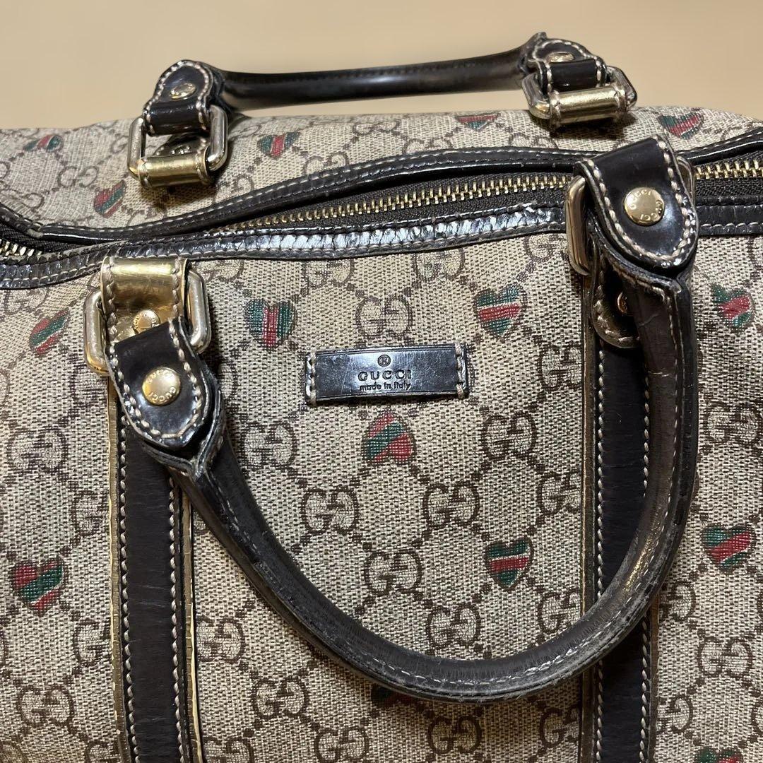 GUCCI グッチ　ハート柄　ミニボストンバッグ