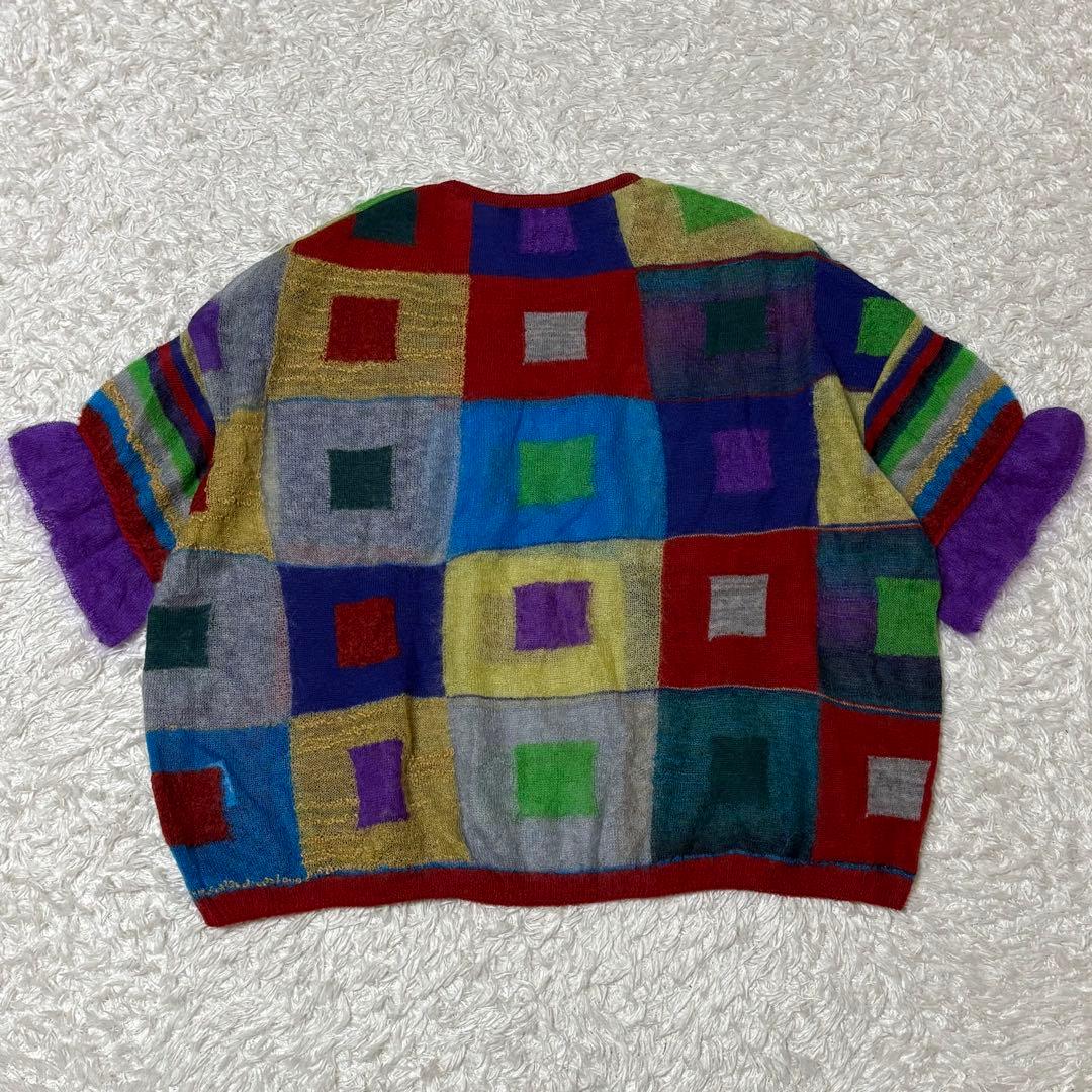 新品　タグ付　M.&KYOKO マルチカラー　ニットセーター　佐藤繊維　ウール