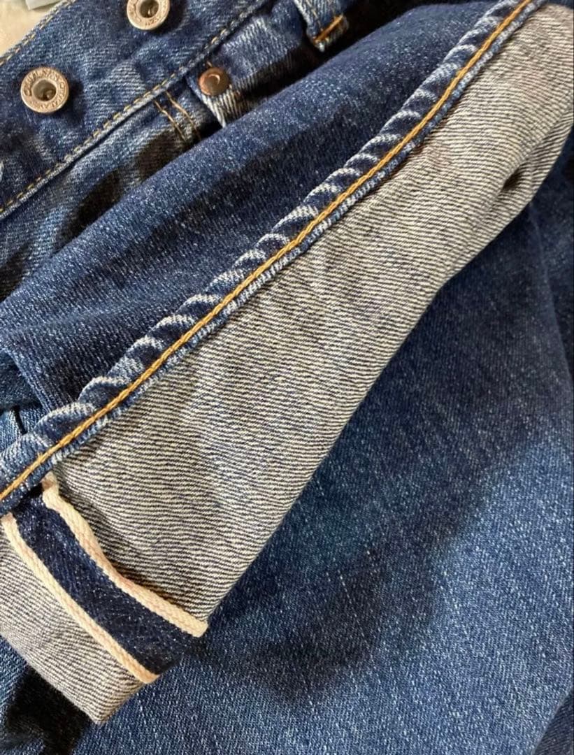 chimala チマラ Big denim adjustable pants