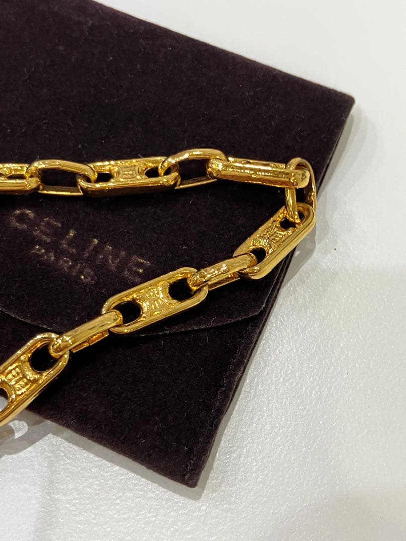 セリーヌ　トリオンフ ブレスレット ヴィンテージ アクセサリー　ゴールド