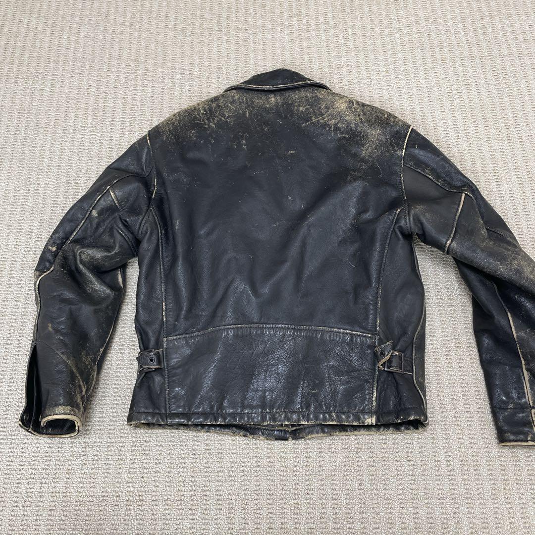 【 雰囲気最高】 ショット レザージャケット シングルライダース 黒