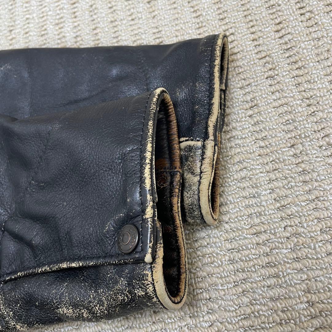 【 雰囲気最高】 ショット レザージャケット シングルライダース 黒