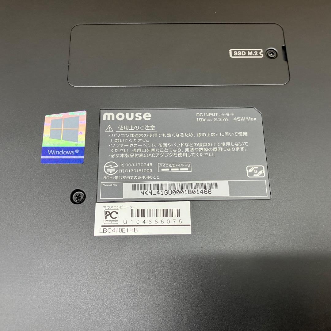 美品 mouse ノートパソコン LBC410E1HB 動作確認済