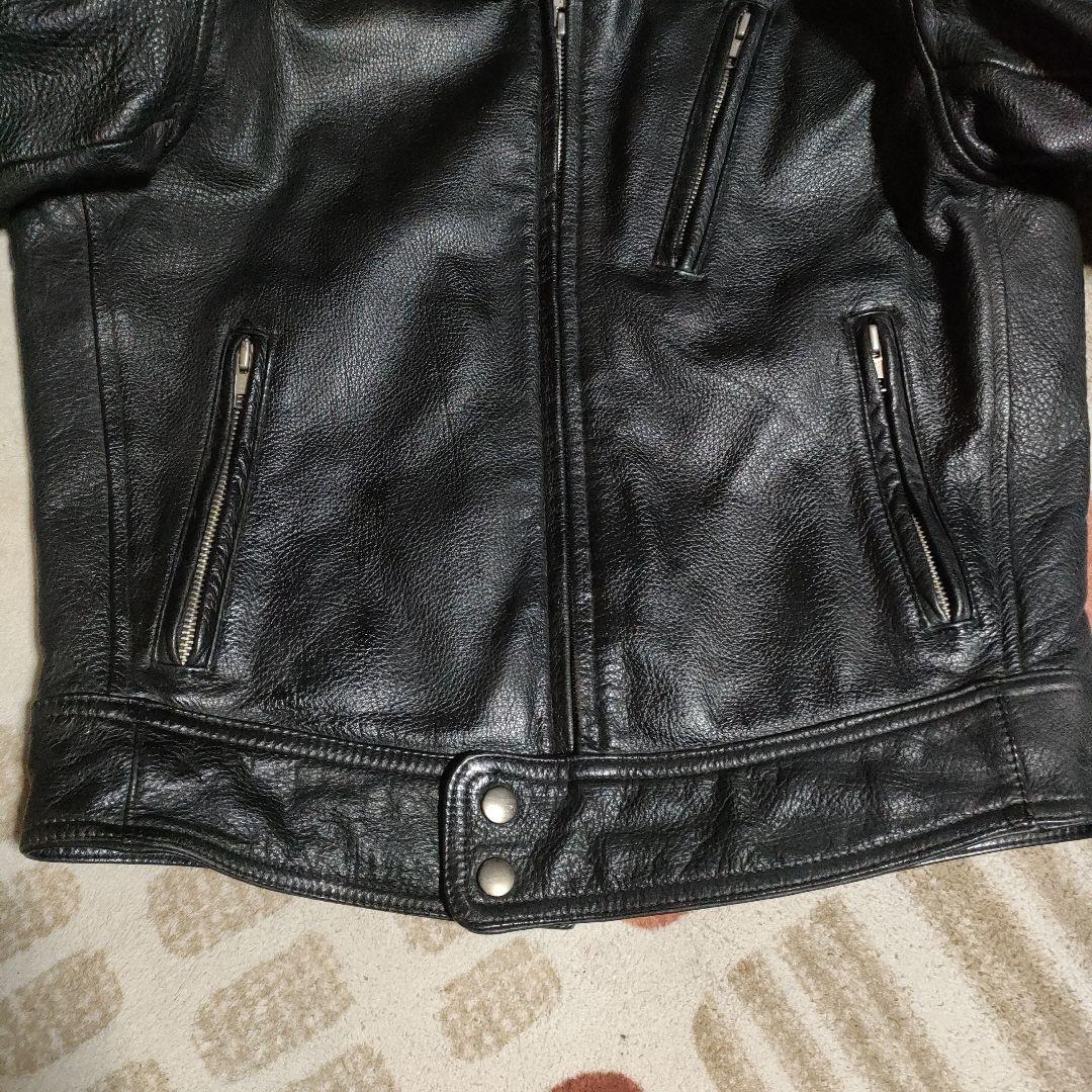 美品レアモデル　KADOYA　Ｋsleather シングルライダースМシボ本革