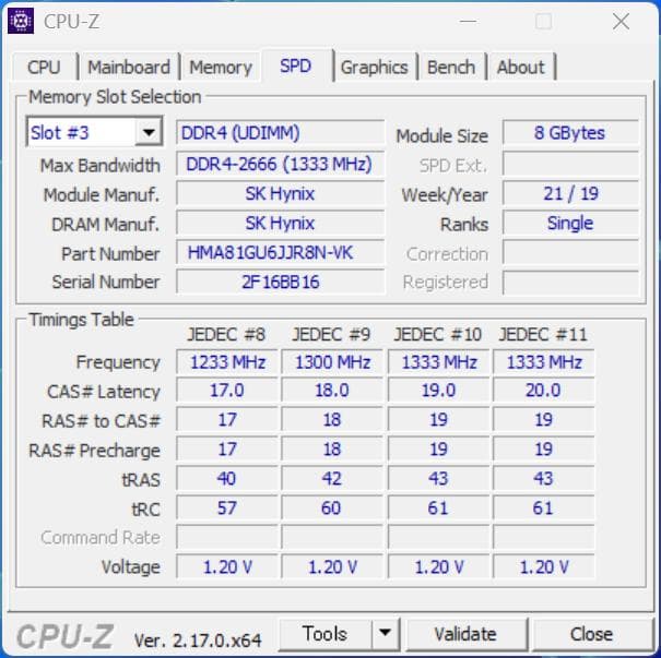 <動作確認済み>DDR4 8GB×4枚 32GB sk3