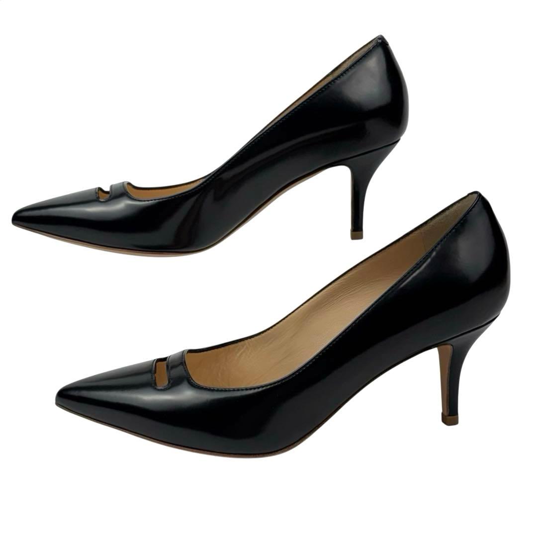 【外側美品】PELLICO ペリーコ 23cm　36 アネッリ　黒　パンプス