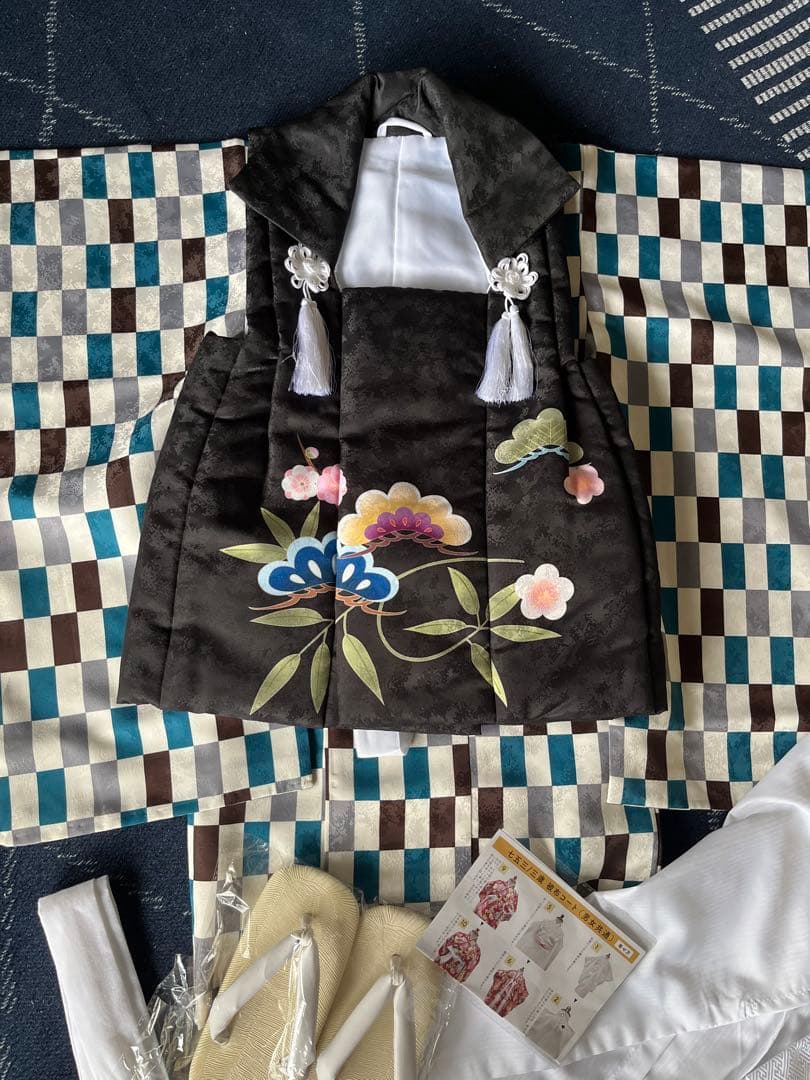 七五三　３歳　被布　着物フルセット　男の子