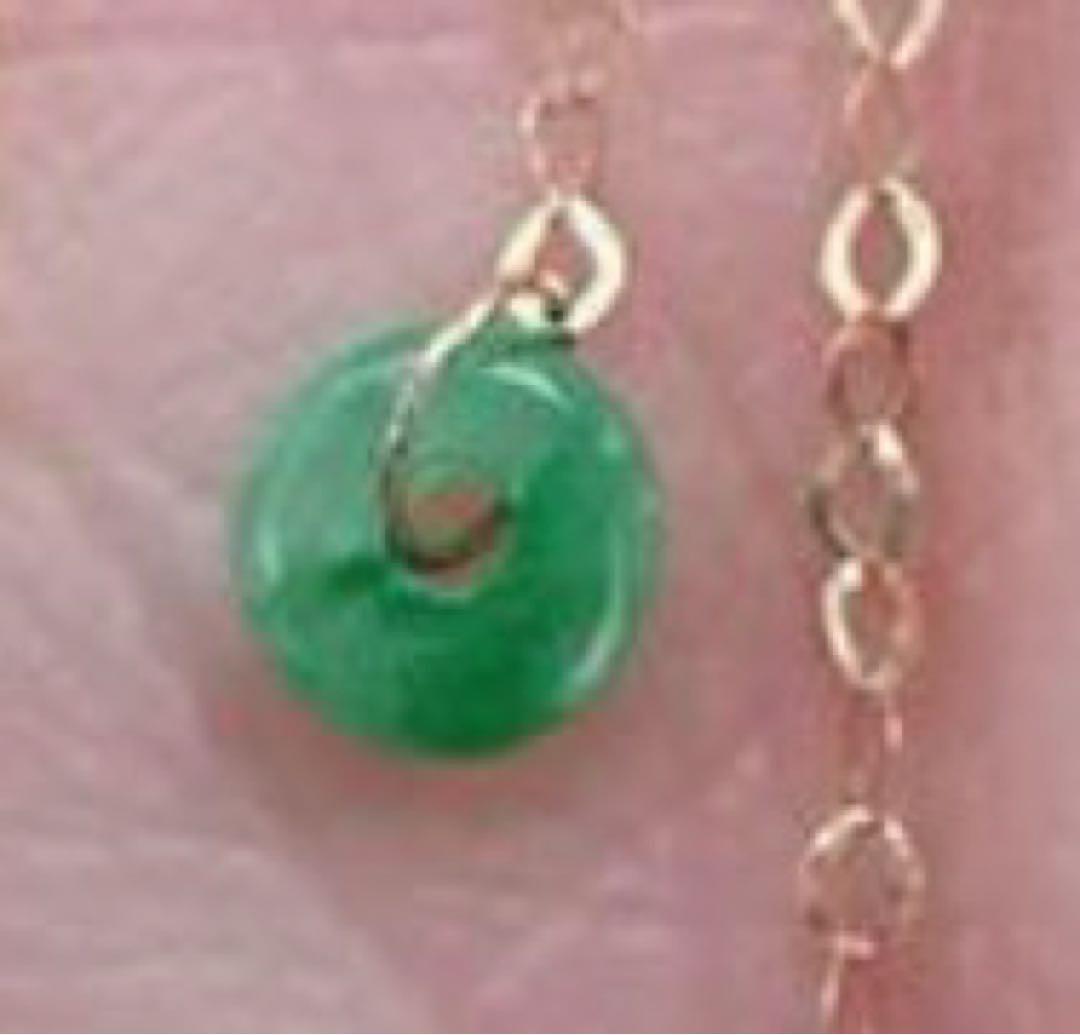 金18 K、刻みあり最高級ジェイドジェイダイトロングチェーンピアス 鑑定書付き