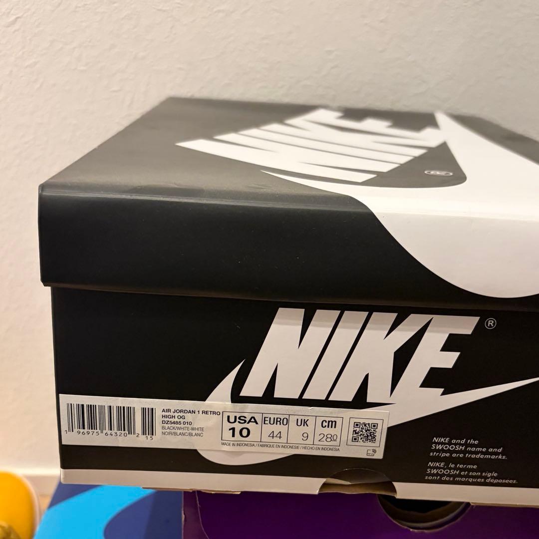 【新品未使用】エアジョーダン1 レトロog ブラック/ホワイト 28cm