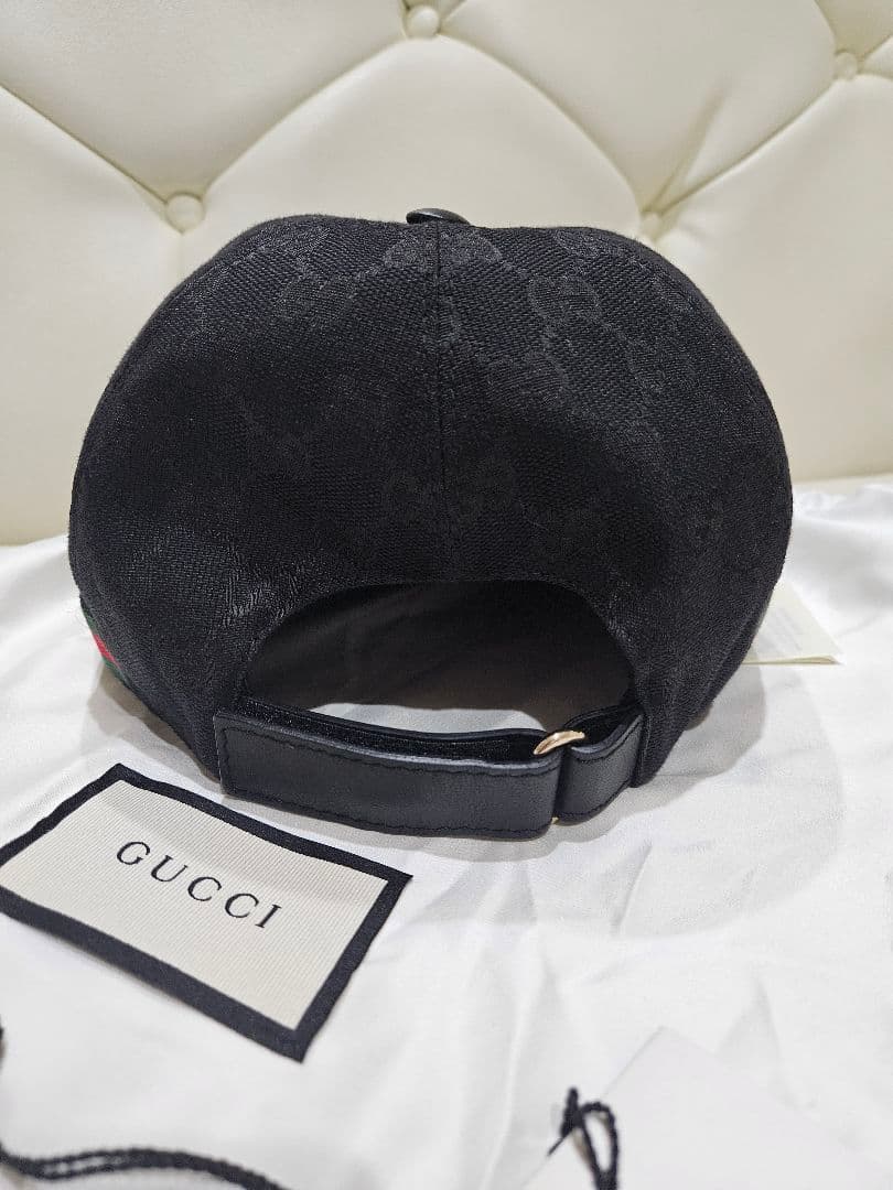 GUCCI ブラック GGパターン キャップ　グッチ