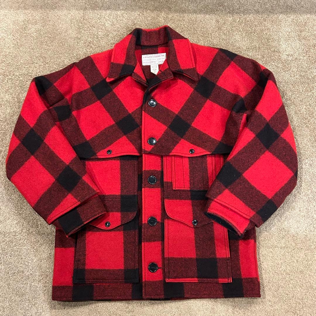 【極美品】FILSON マッキーノクルーザー　40　チェック　レッド　アメリカ製