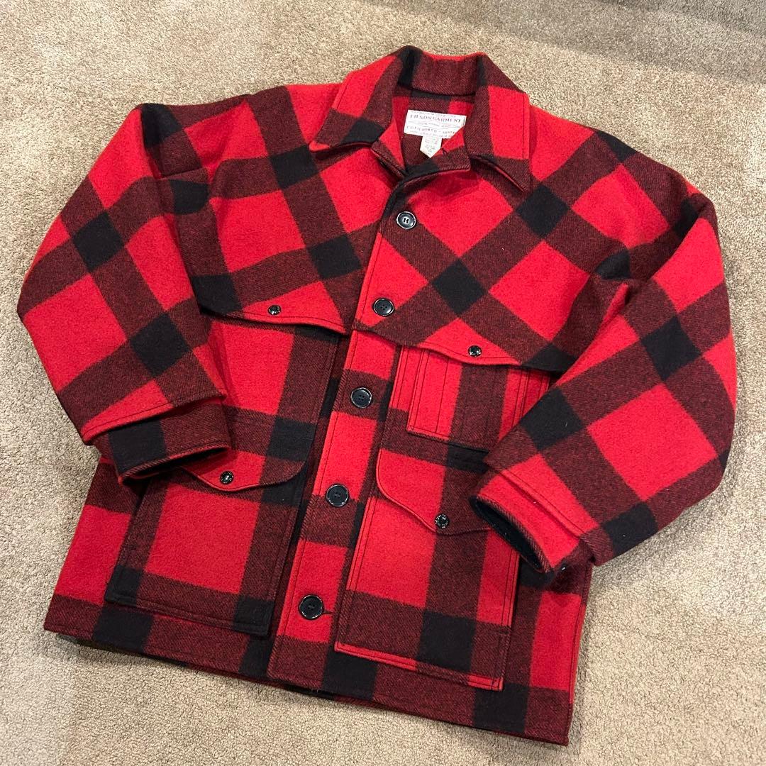 【極美品】FILSON マッキーノクルーザー　40　チェック　レッド　アメリカ製
