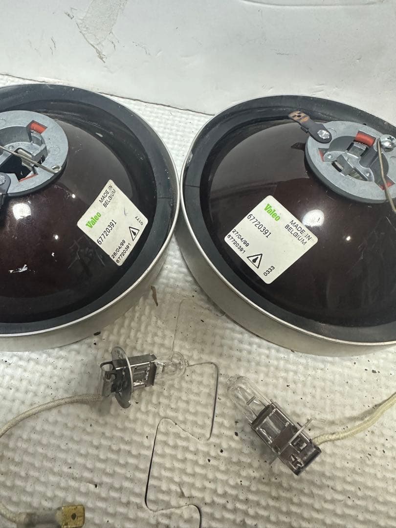 当時物デュアルカウル用CIBIEフォグランプ/ライトカバー付シビエ