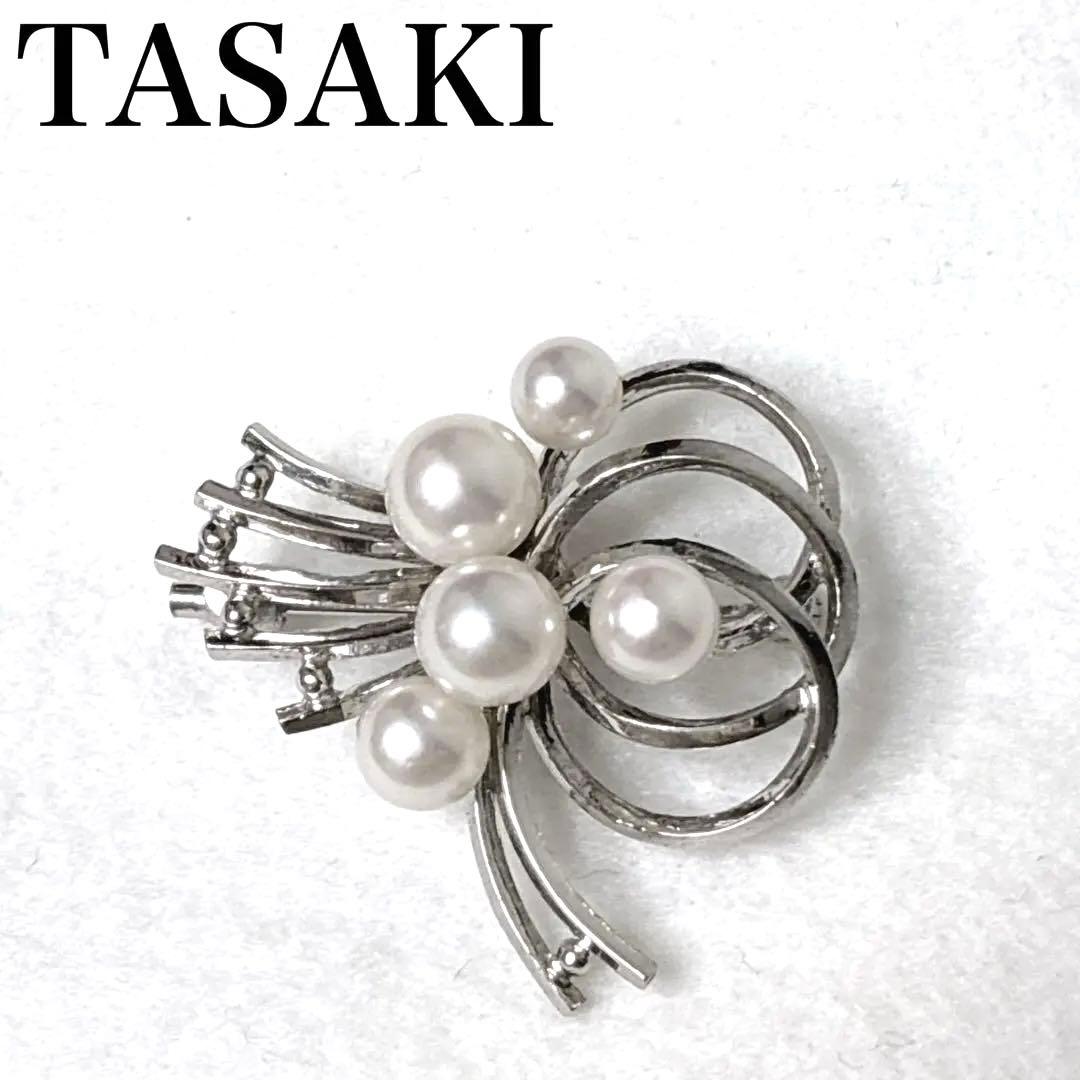 TASAKI アコヤ真珠 パール ブローチ シルバー 卒業式 入学式　上品　上質