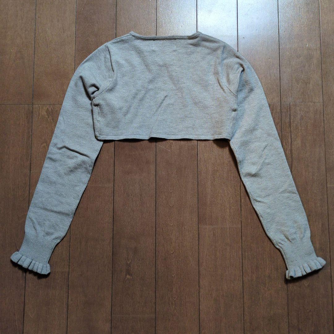 ハニーミュウ バックリボン×ギンガムハートアンサンブルワンピース グレー XS