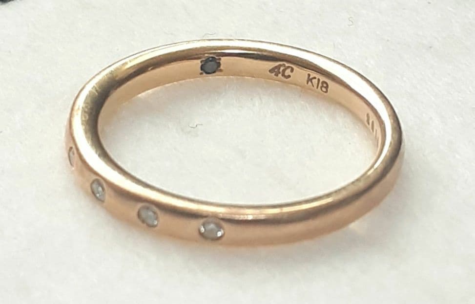 4℃ ヨンドシー 7号 18K ダイヤモンドリング 指輪