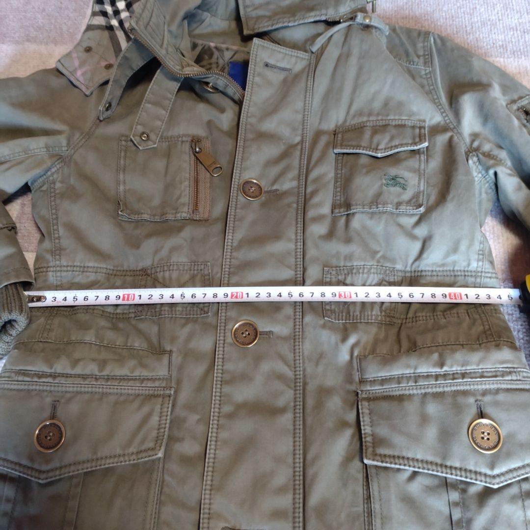 Burberry 　ブルレ　フード付きミリタリージャケット カーキ