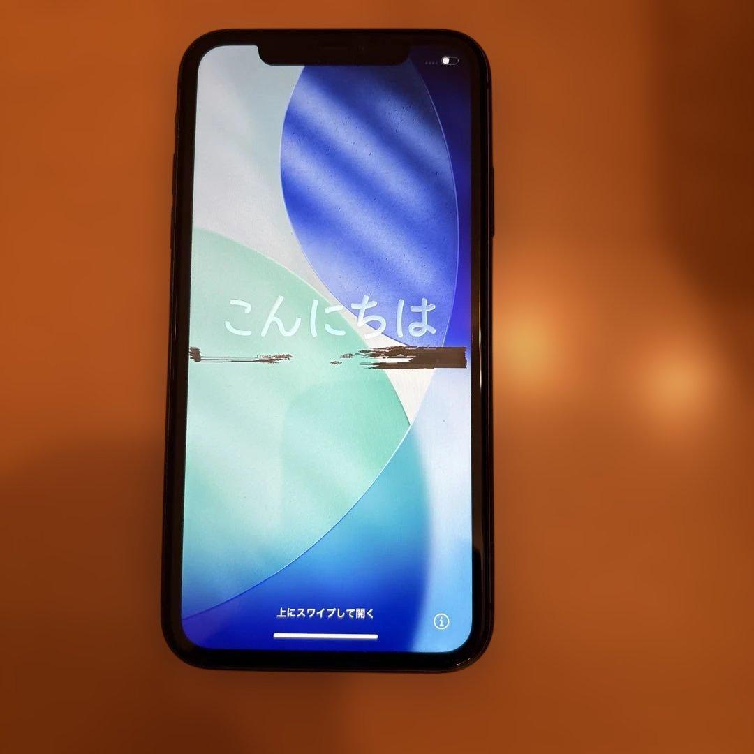 ジャンク品　液晶漏れ★iPhone 11 ブラック 64GB Softbank