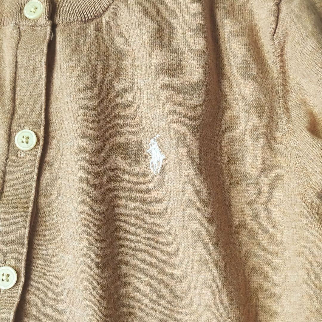 ポロバイラルフローレン　ベージュ　カーディガン　長袖　クルーネック