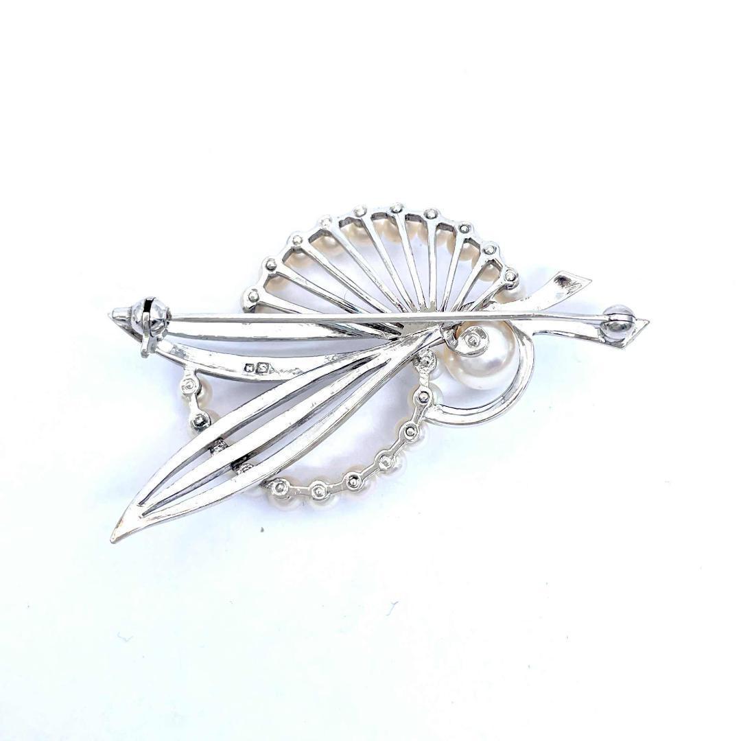 ミキモト パール7.4mm 3.0-3.5mm ブローチ SV925 シルバー