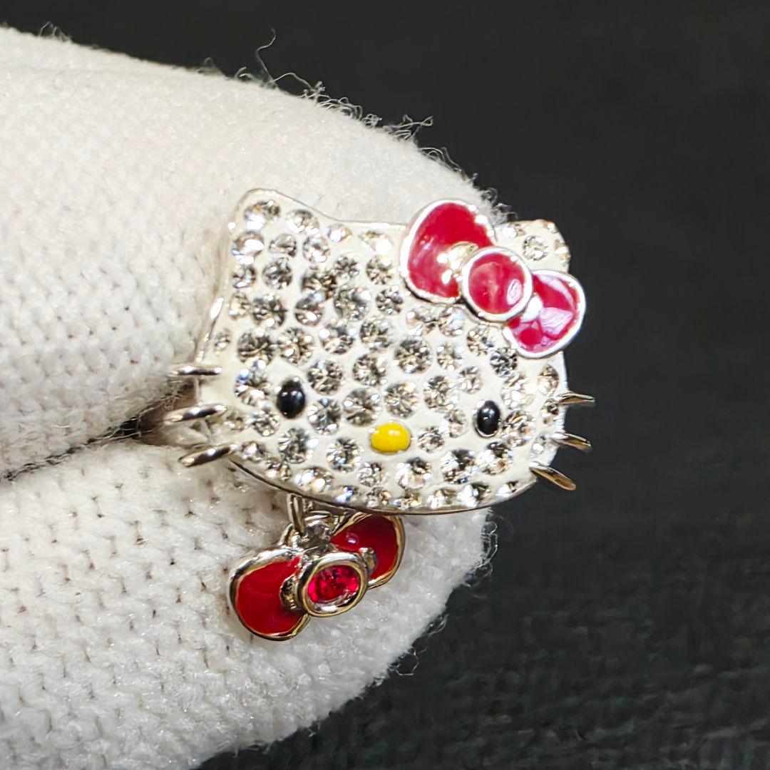 美品✨希少✨スワロフスキー ハローキティ リング 9号 50 サンリオ 箱 指輪