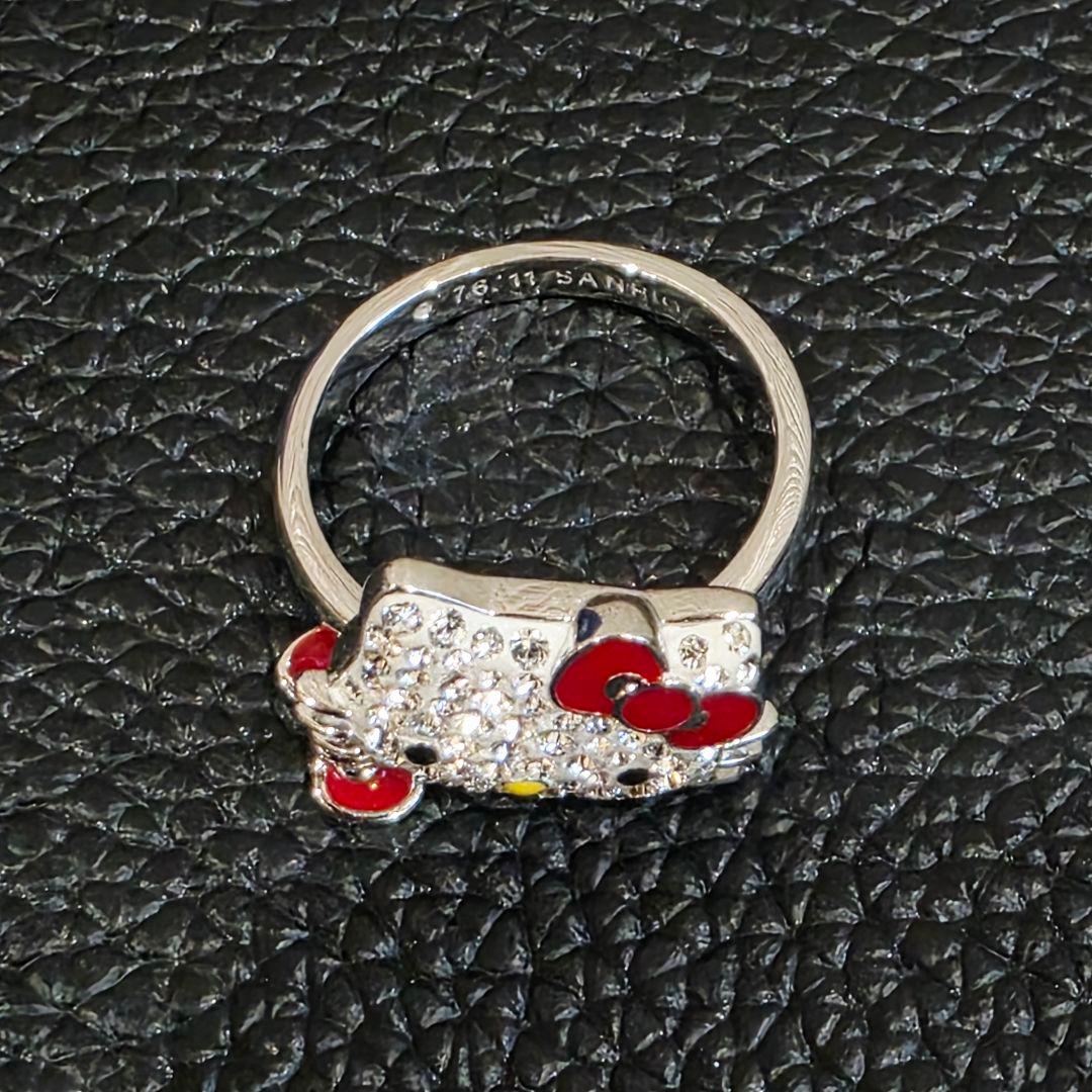 美品✨希少✨スワロフスキー ハローキティ リング 9号 50 サンリオ 箱 指輪