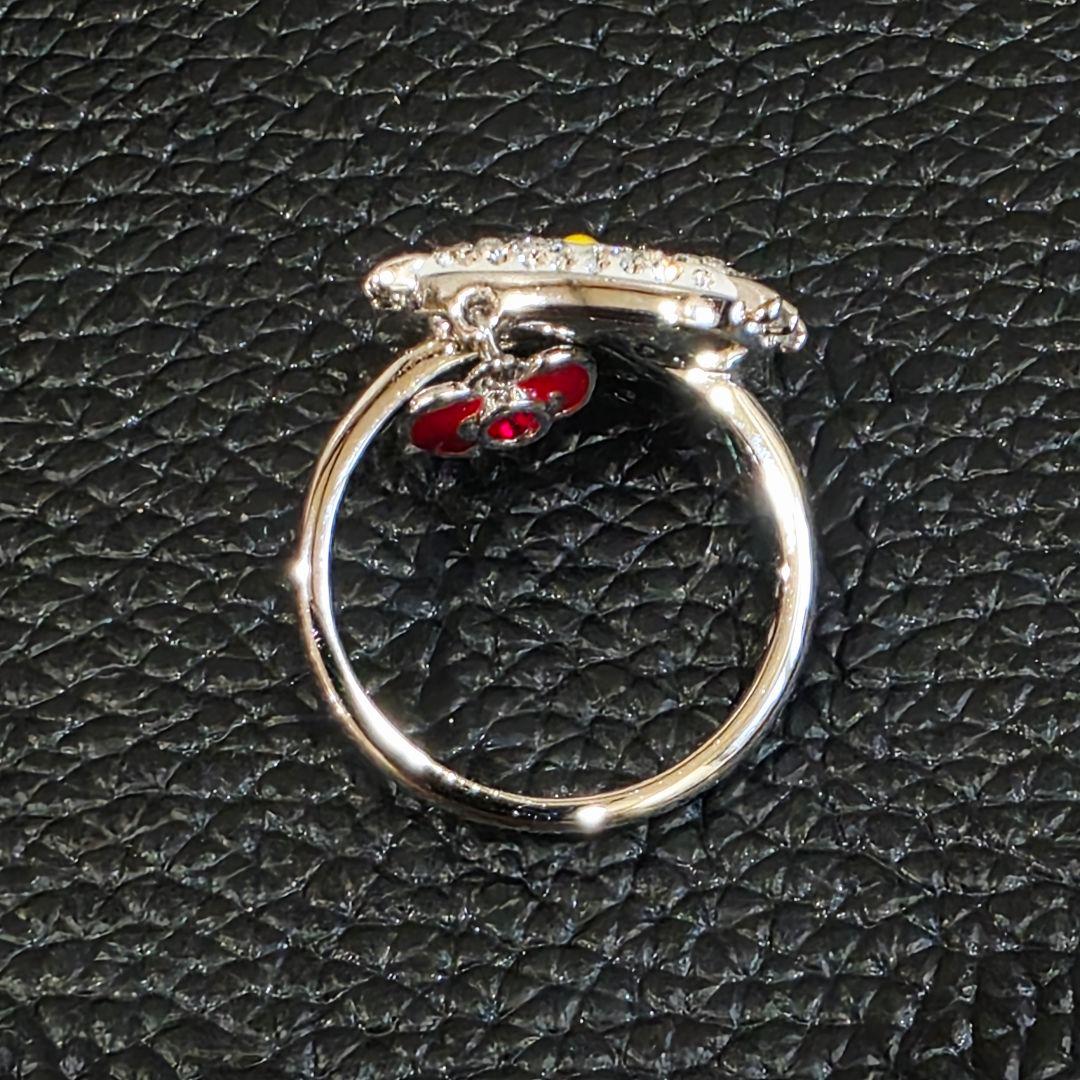 美品✨希少✨スワロフスキー ハローキティ リング 9号 50 サンリオ 箱 指輪