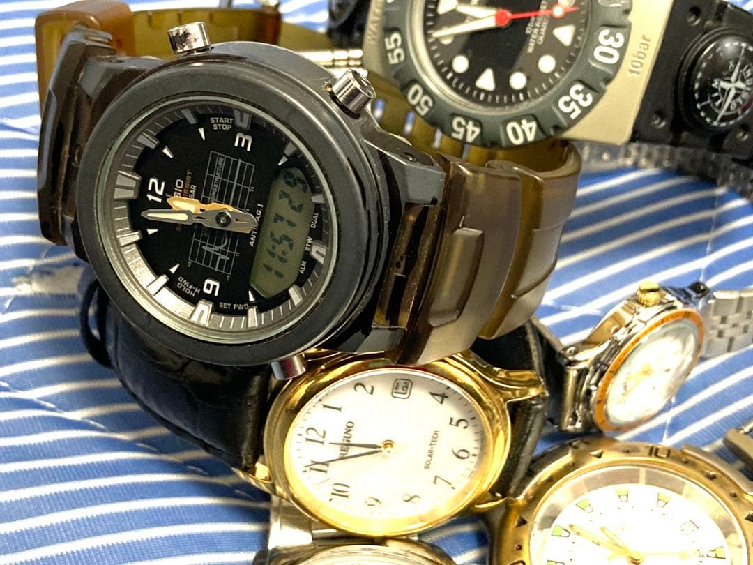 腕時計まとめ売り17個　動作品　ジャンク品　カシオ　シチズンetc