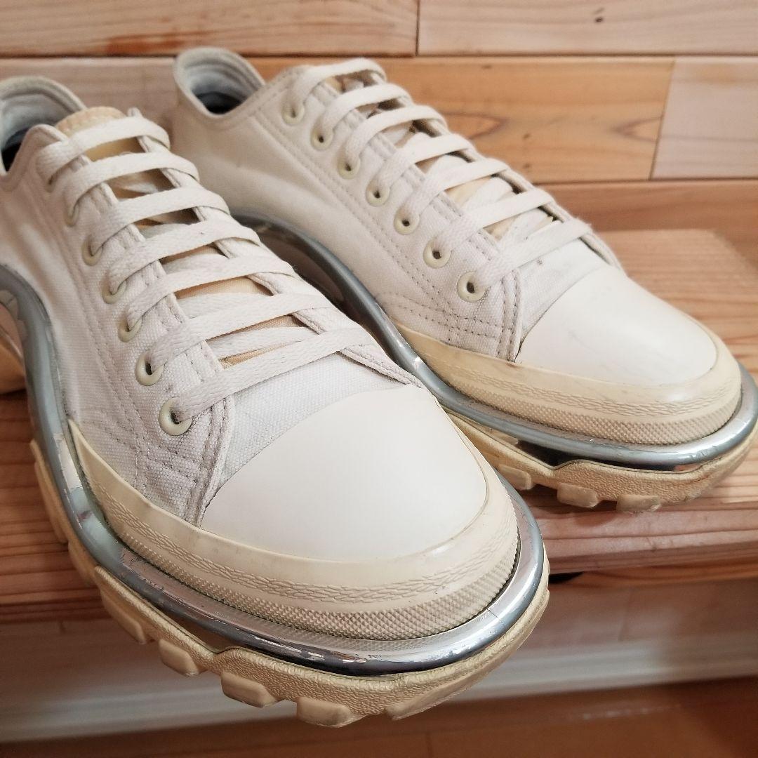 美品　アディダス デトロイト ランナー ラフ シモンズ　アイボリー　25.0