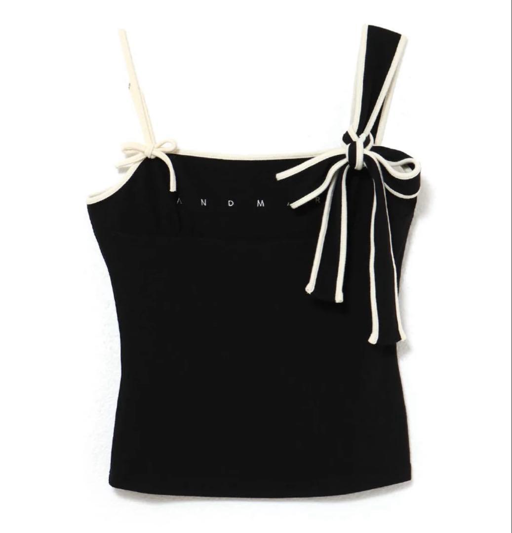 トップス Bella ribbon tank andmary black