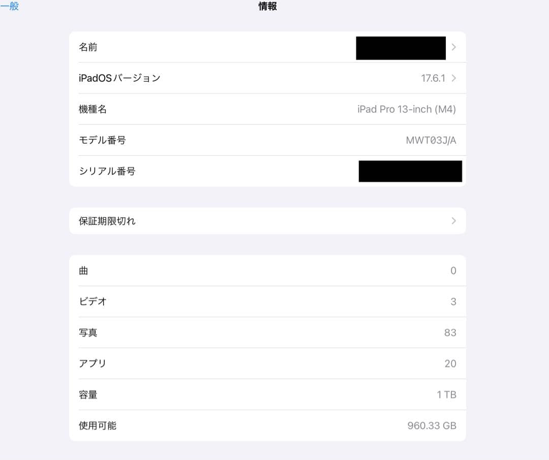 13インチiPad Pro(M4) Nanotexture 1TB