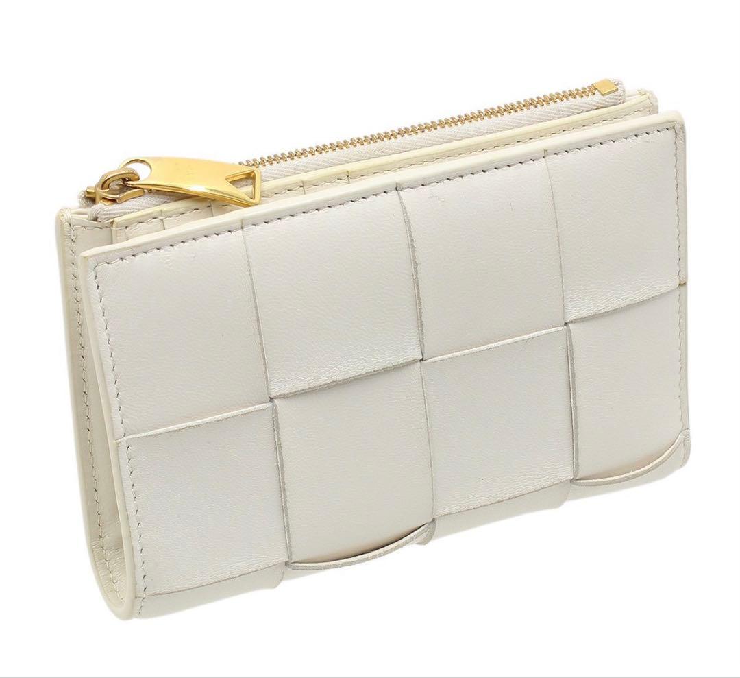 S2092 ボッテガヴェネタ カセット マキシイントレチャート二つ折り財布