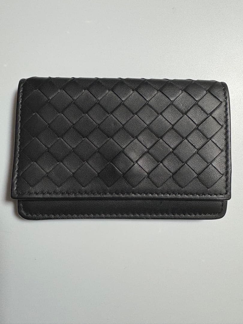 BOTTEGA VENETA ブラック レザー 名刺入れ カードケース 中古品