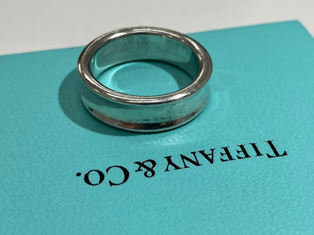 【ティファニー　ナローリング】約18号　大きめサイズ