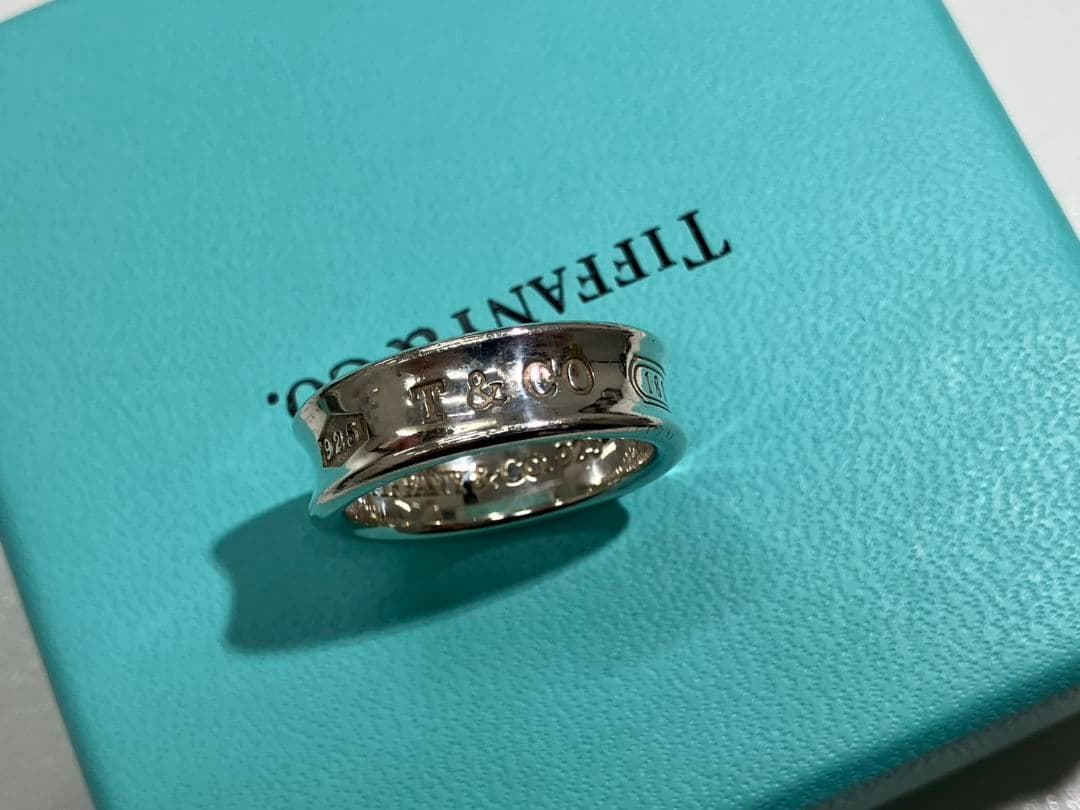 【ティファニー　ナローリング】約18号　大きめサイズ