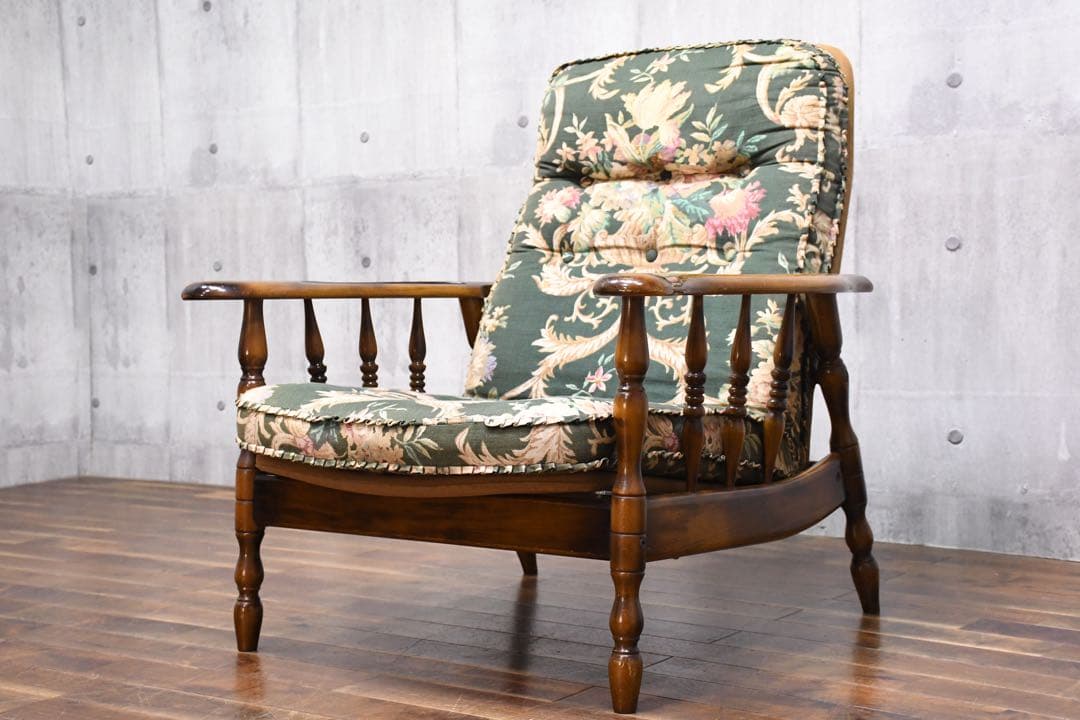 ECK60 オールドカリモク コロニアル リクライニングチェア パーソナルチェア