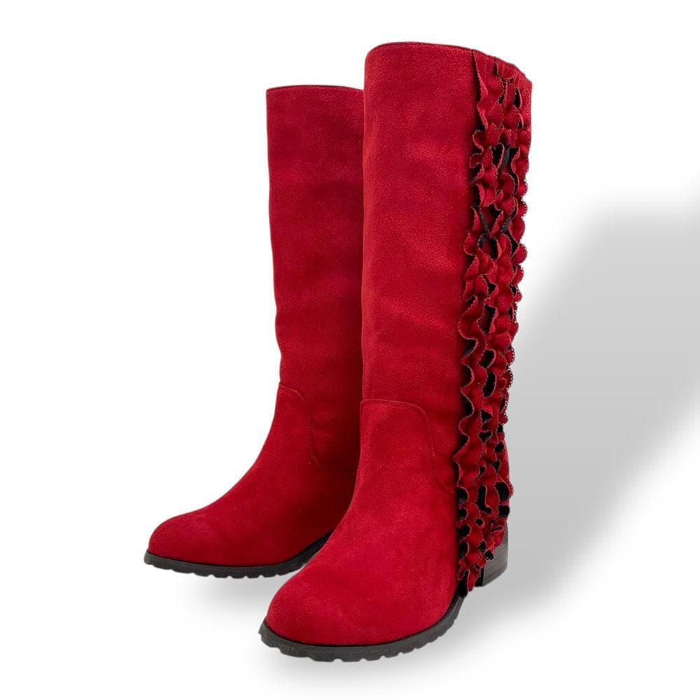 未使用 PINK HOUSE ピンクハウス ロングブーツ フリル フェイクレザー